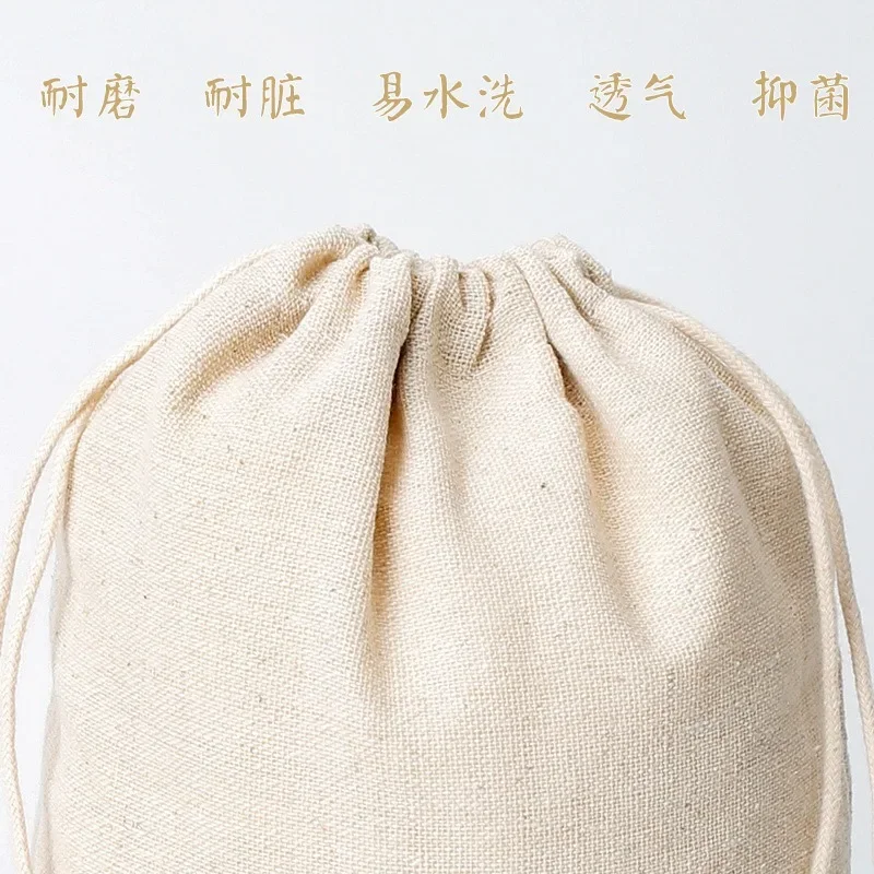Basit tuval kafa takı ipli depolama paketi cep oyun takı çantası çok tahıl tuval demet küçük bez çanta