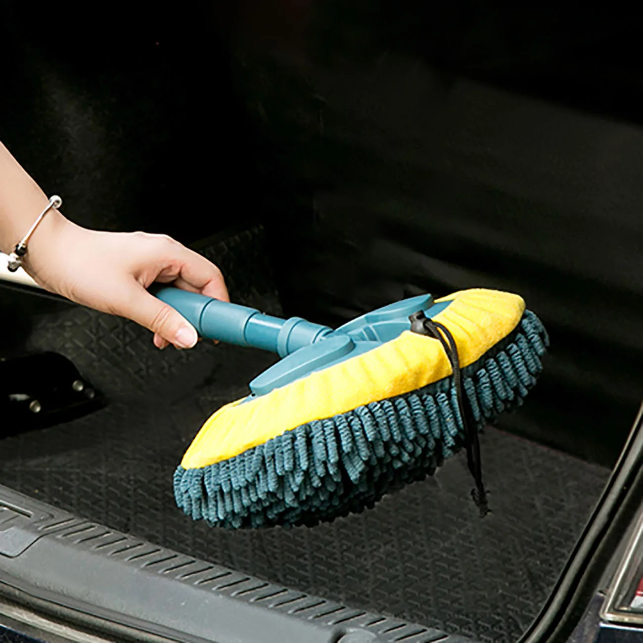 Araba temizlik paspası Araba yıkama fırçası Dönen Teleskopik Paspas Şönil Süpürge Toz Fırçalama Zemin Pencere Temizleme Araçları