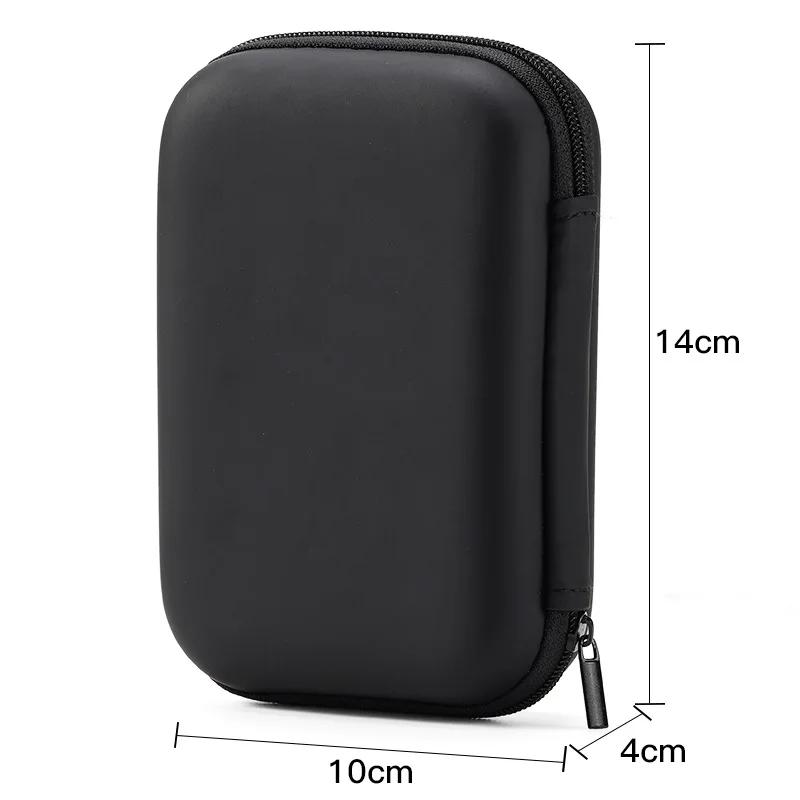Mini Kulaklık saklama çantası Taşınabilir Darbeye Dayanıklı Sert Deri Koruyucu Kılıf Elektronik USB Veri Kablosu SD Kart Depolama ZİP Durumda