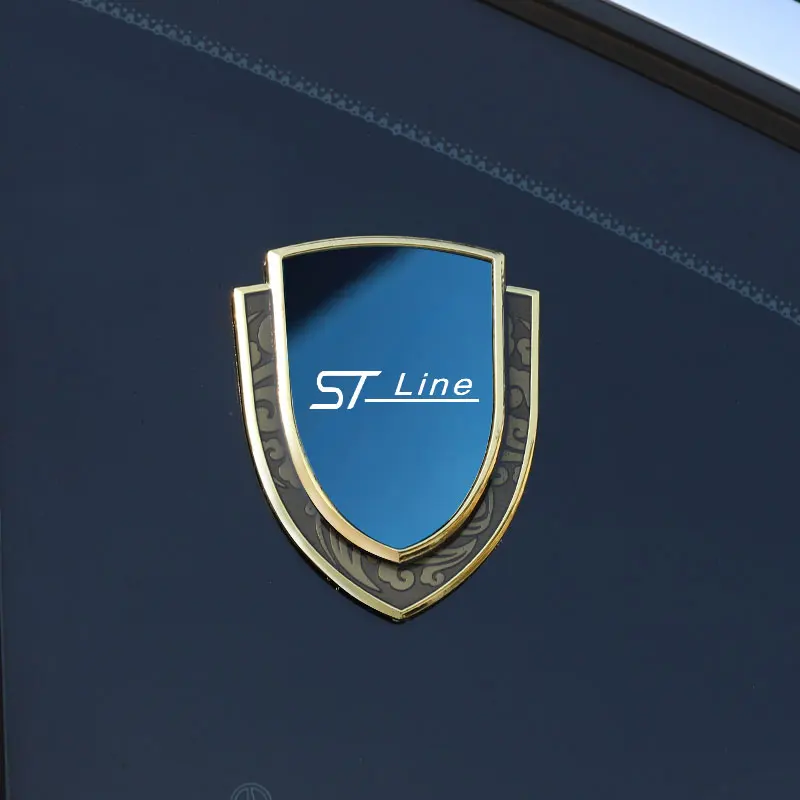Araba Sticker Amblemler Yan Kalkan Araba Styling Logo Rozeti Otomatik Vücut Pencere Sticker Ford ST hattı logo ile araba aksesuarları