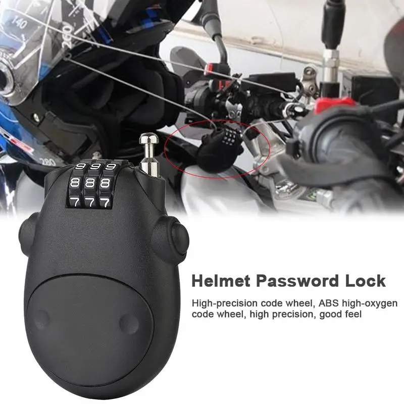 Motosiklet Kask şifreli kilit Teleskopik Tel Halat Çelik Kablo Kod Kilidi Bavul Araba Kızak Motosiklet şifreli kilit aksesuarı