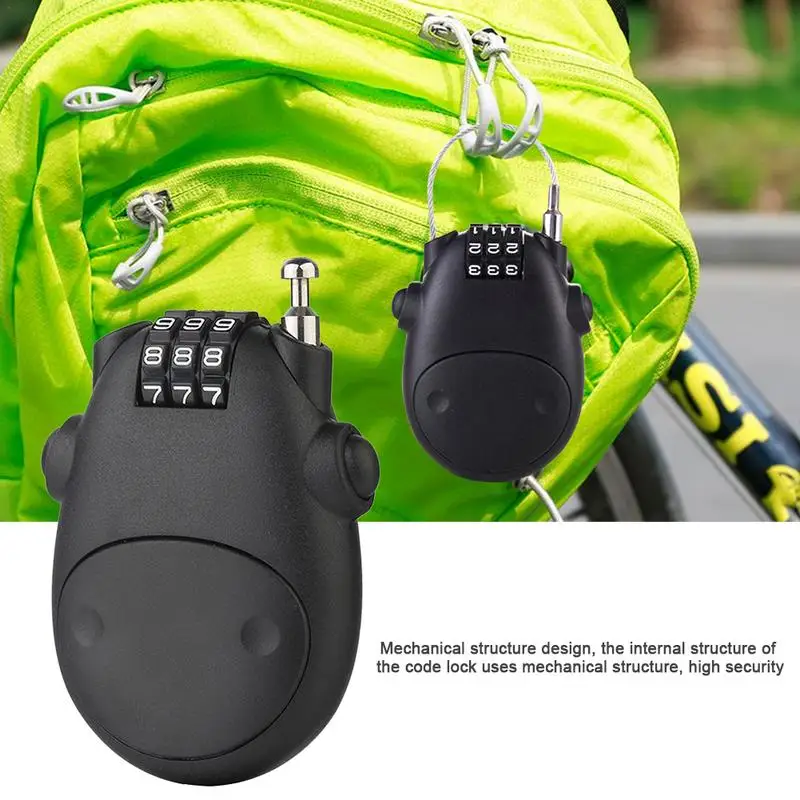 Motosiklet Kask şifreli kilit Teleskopik Tel Halat Çelik Kablo Kod Kilidi Bavul Araba Kızak Motosiklet şifreli kilit aksesuarı