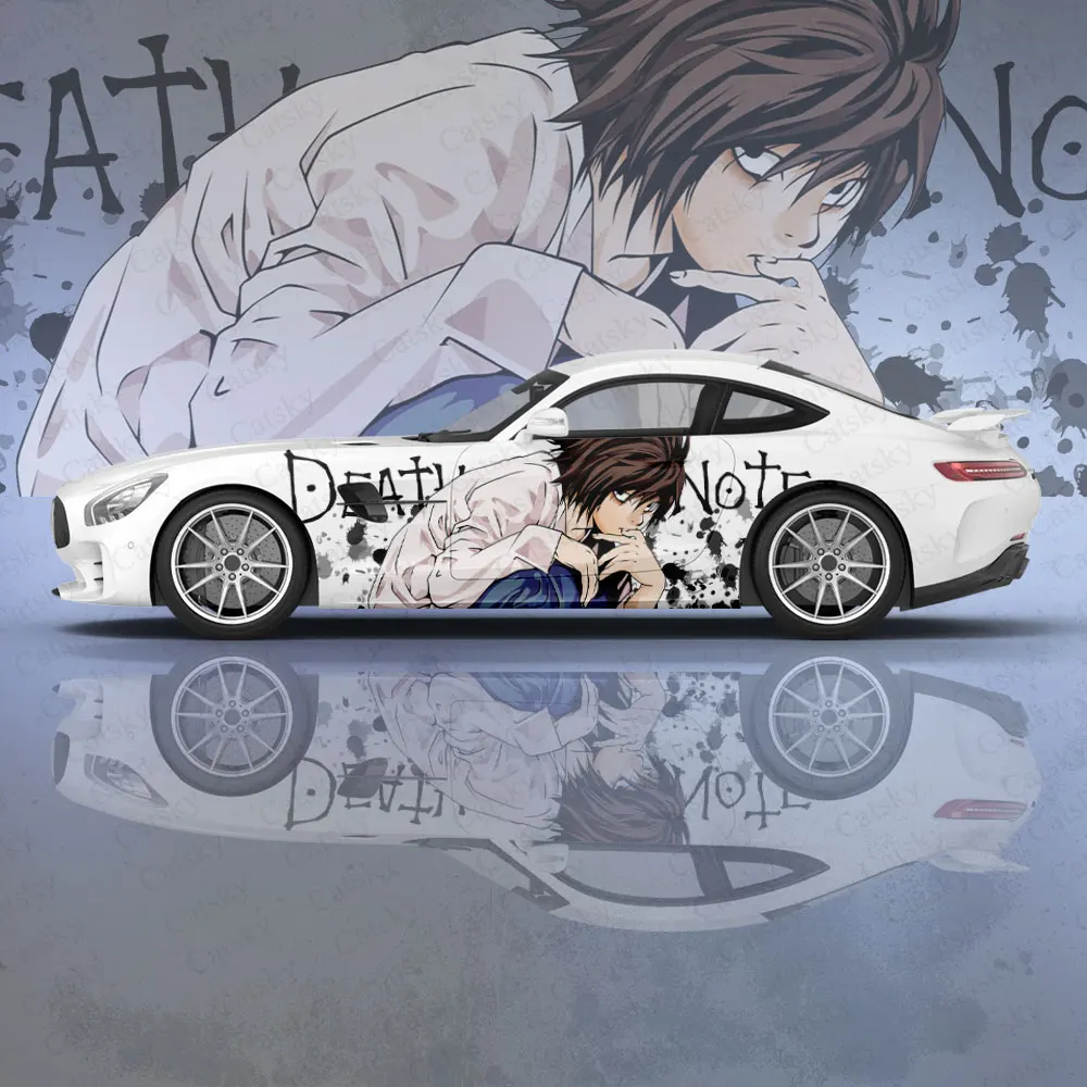 Özel Ölüm Notu Anime Araba Aksesuarları Vücut Sticker Anime Itasha Araba Yan çıkartma Vücut Sticker Araba Dekorasyon çıkartmaları