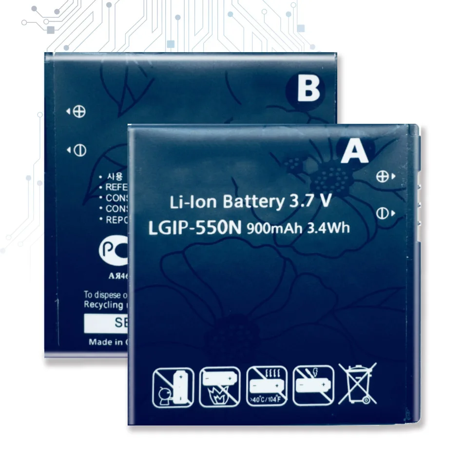 LGIP-550N Pil için LG KV700, S310, GD510, GD880 Mini, 900 mAh
