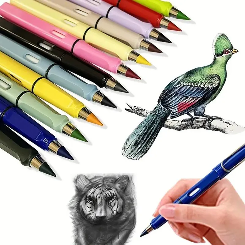 Ucuz 20 adet Renk Sonsuz Yazma Çizim Özel Ebedi kalem seti 2023 Sevimli Kore Kırtasiye Okul Açık Sanat Malzemeleri