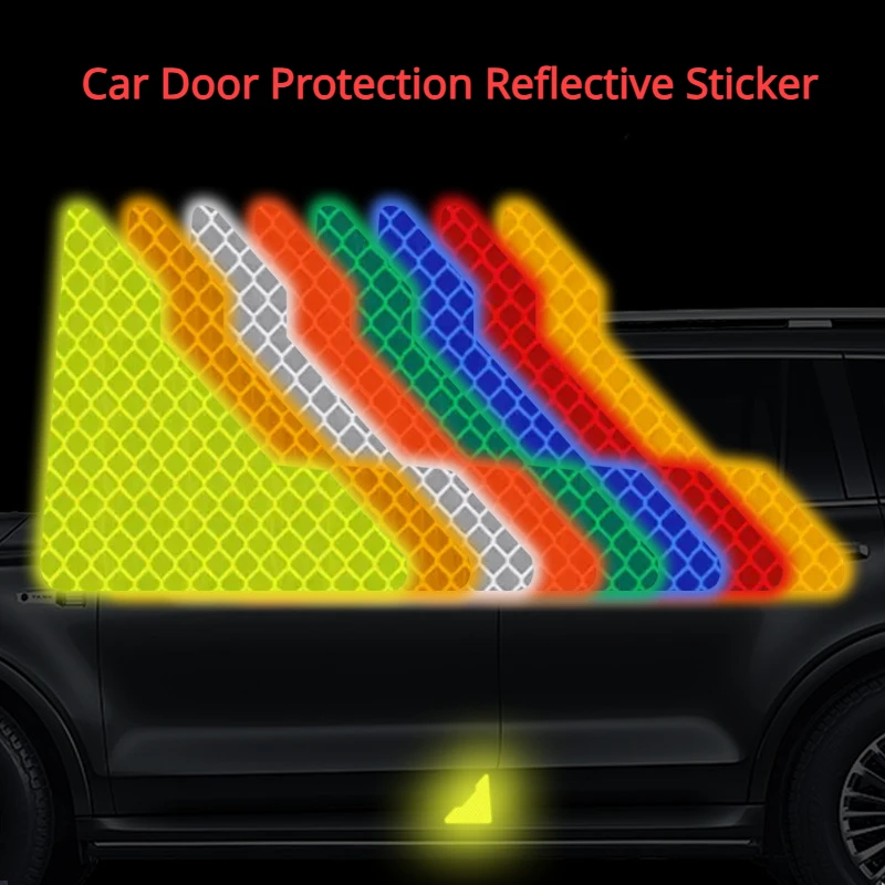 Yansıtıcı Araba Kapı Köşe Sticker Su Geçirmez Anti-scratch Anti-çarpışma Koruyucu Uyarı Çıkartmaları Araba Kapı Koruma Çıkartmaları