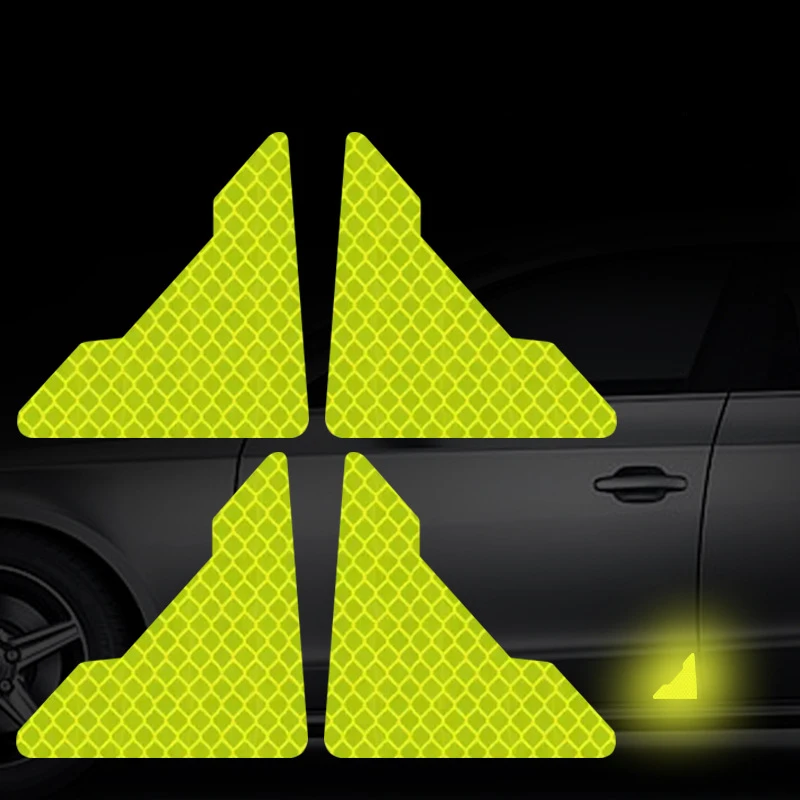 Yansıtıcı Araba Kapı Köşe Sticker Su Geçirmez Anti-scratch Anti-çarpışma Koruyucu Uyarı Çıkartmaları Araba Kapı Koruma Çıkartmaları