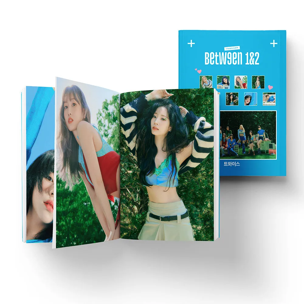 Kpop Süper Yıldız İKİ KEZ Between1 & 2 HD Fotoğraf Albümü Dekorasyon Resim Idol Momo Sana Mina Dizüstü Kart K-pop Hayranları Hediyeler
