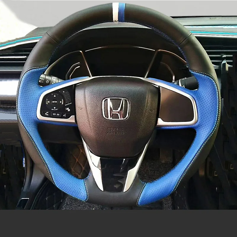 El Dikiş Araba direksiyon kılıfı Honda Accord CRV Civic Crider Breeze Hakiki Deri İç Koruyucu Araba Aksesuarları