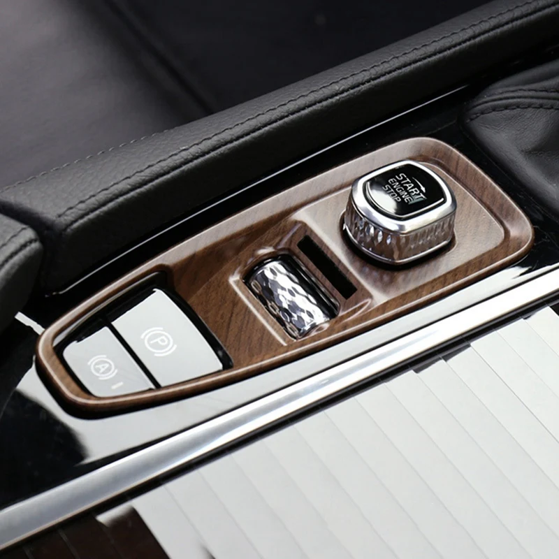 El freni Dekoratif Panel Çıkartmalar Trim Start Motor Durdurma Düğmesi Anahtarı Kapağı Volvo Xc60 S90 Xc90 V90cc V60 S60