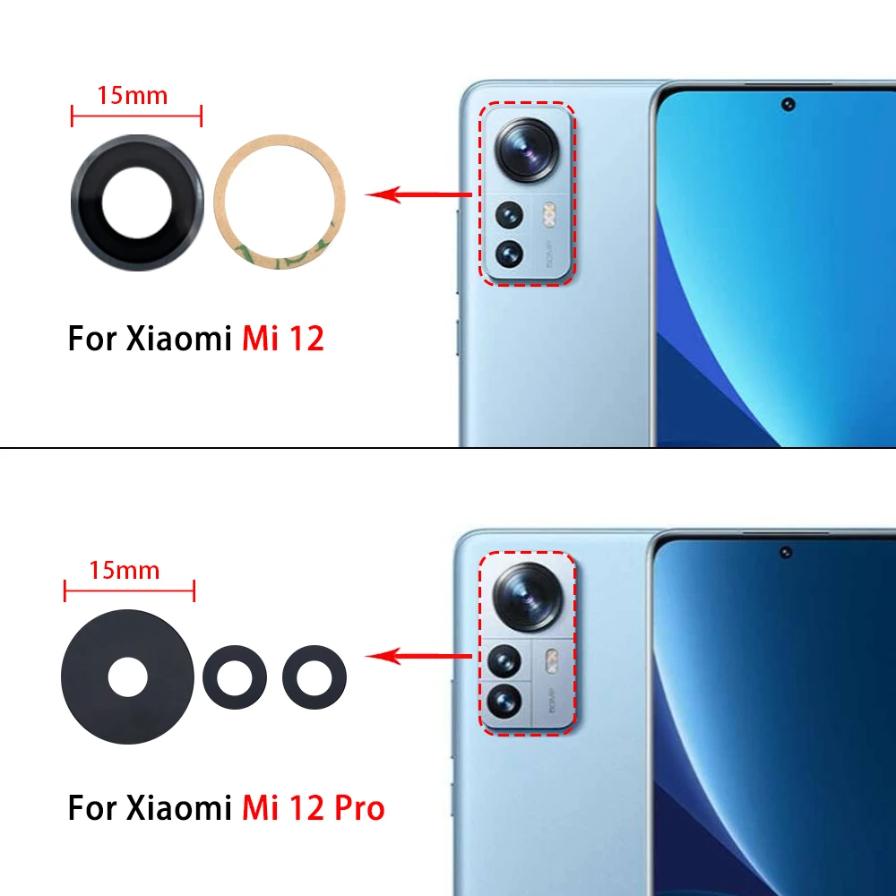 10 Adet Xiaomi Mi 12 11T 10 10T 11 Lite Pro Ultra Arka Arka Kamera Cam Lens Yapıştırıcı İle Tamir Kamera Cam Lens Aracı Parçası