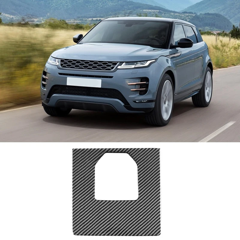 Karbon Fiber Araba Vites Kapağı Trim Sticker Land Rover Range Rover Evoque İçin 2021 Aksesuarları
