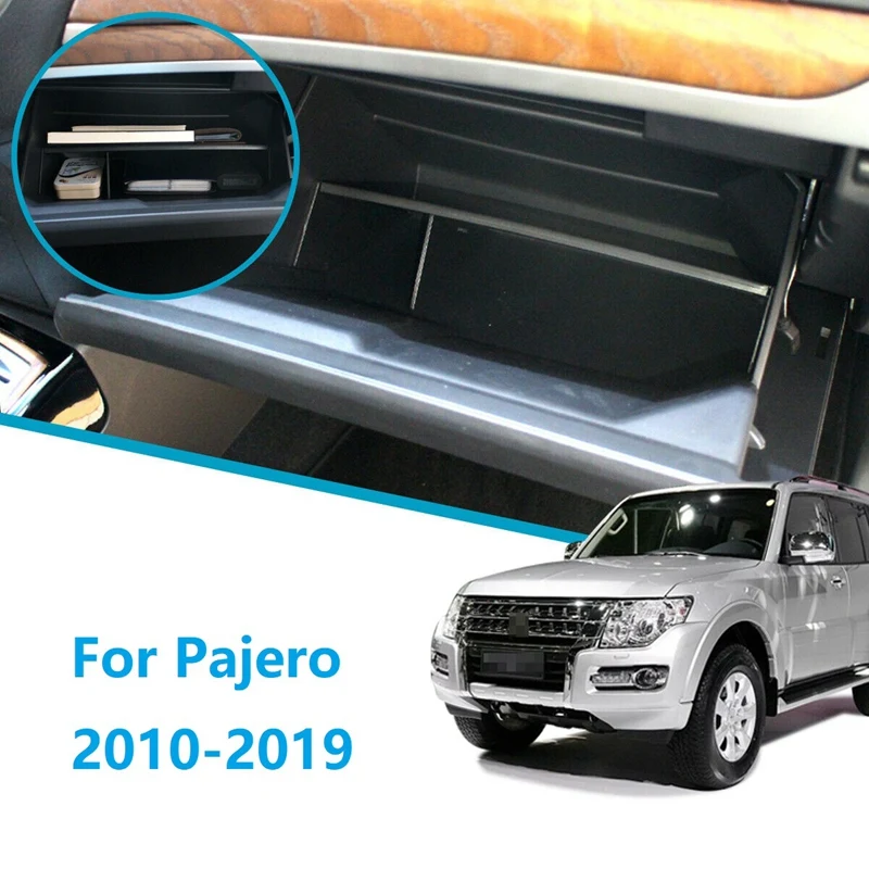 Araba havasız ortam kabini Aralığı saklama kutusu Mitsubishi Pajero 2010-2019 İçin Co-Pilot saklama kutusu Bölme İç Aksesuarları RHD