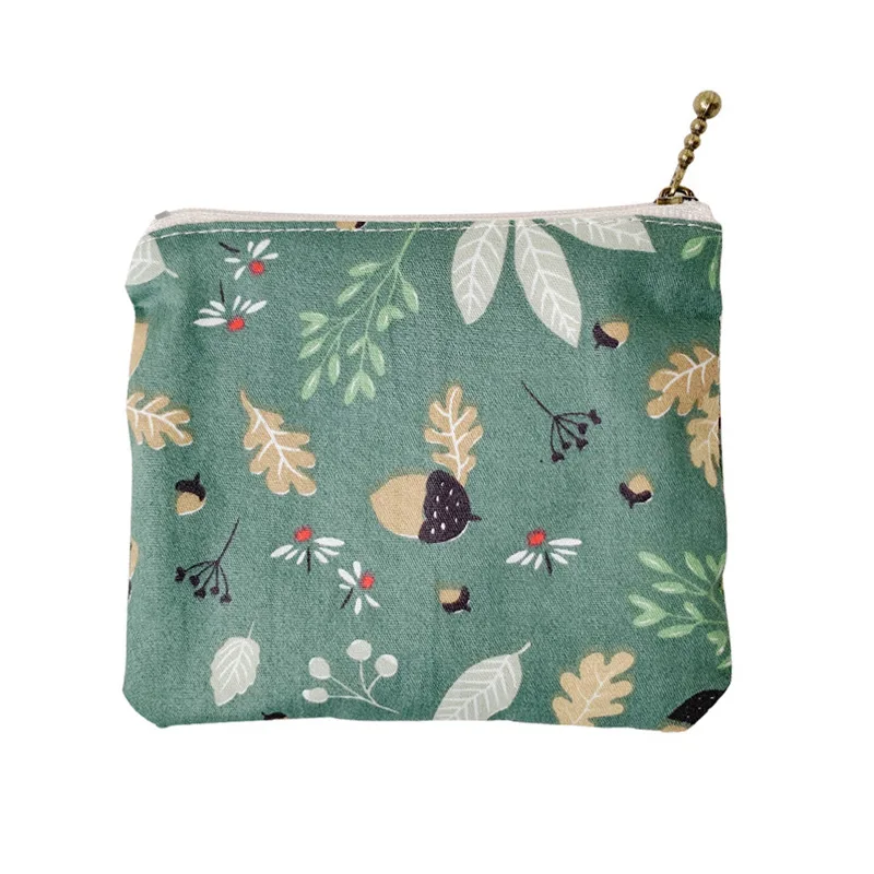 Yeni Kadın Cüzdan Pamuk bozuk para cüzdanı Kadınlar için Mini Sevimli Çanta Fermuar Bayanlar Küçük Para Cüzdan Çiçek Baskı Anahtar Sikke saklama çantası