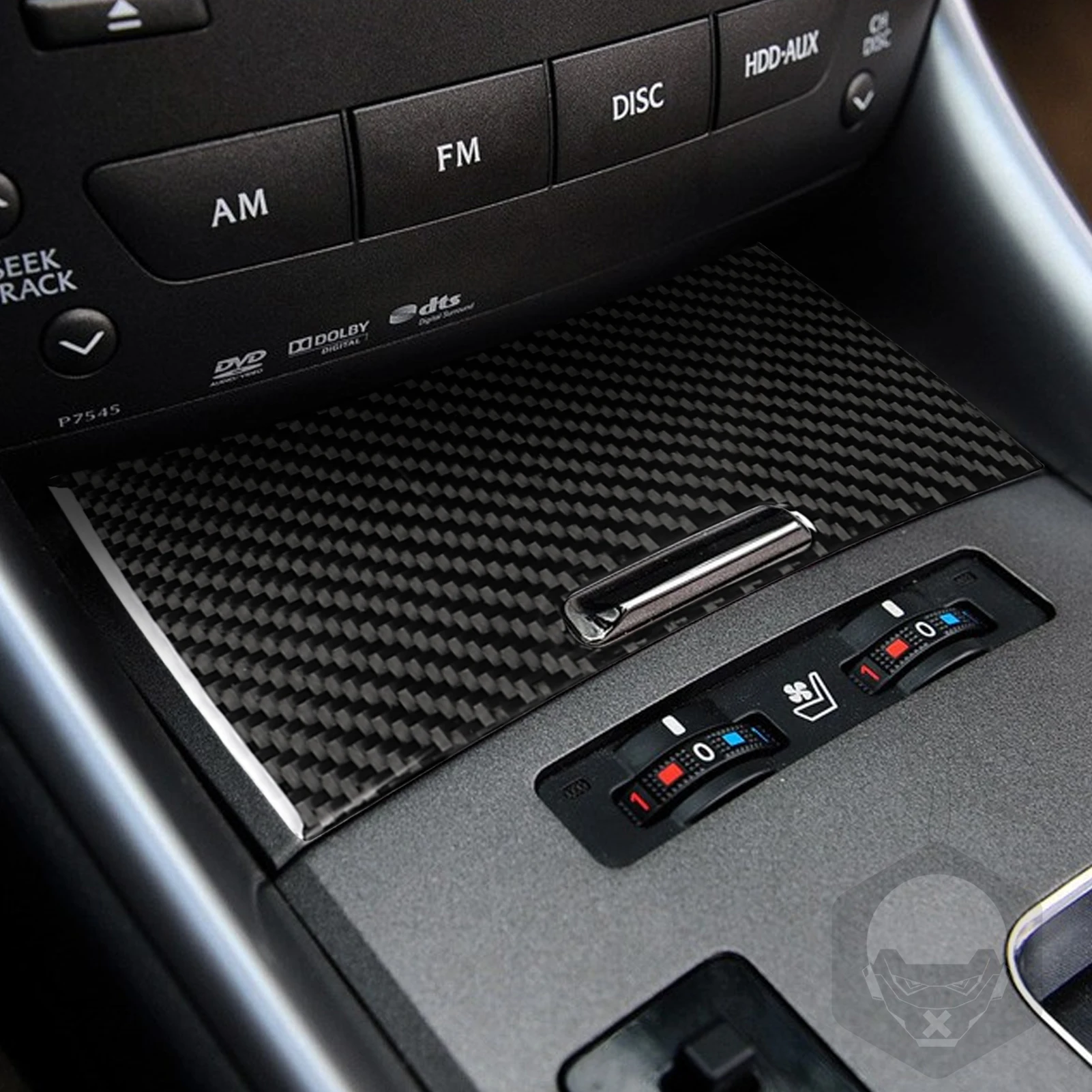 Lexus için IS250 300 350C 2006-2012 Karbon Fiber Araba Çıkartması Oto İç Çakmak Paneli Kapak Trim Şerit Aksesuarları