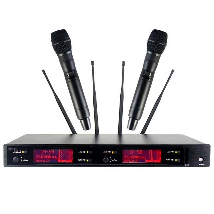 Aoyue Profesyonel kablosuz mikrofon sistemi A-220D UHF kablosuz dijital stüdyo mikrofonu kayıt