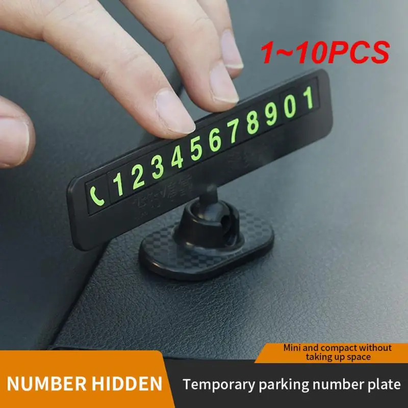 1~10 ADET Mini Taşınabilir Telefon Numarası Plaka Anahtarı İle Telefon Numarası Kartvizit Geçici Park Kartı Plaka Araba Aksesuarları
