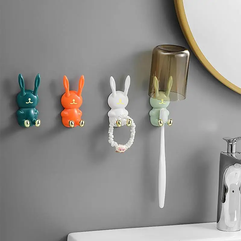 Sevimli Duvar Kancaları Tavşan Şekli duvar askılı kancalar İz Bırakmayan Macun Dekorasyon Malzemeleri Çocuk Odası Mutfak Yatak Odası Banyo