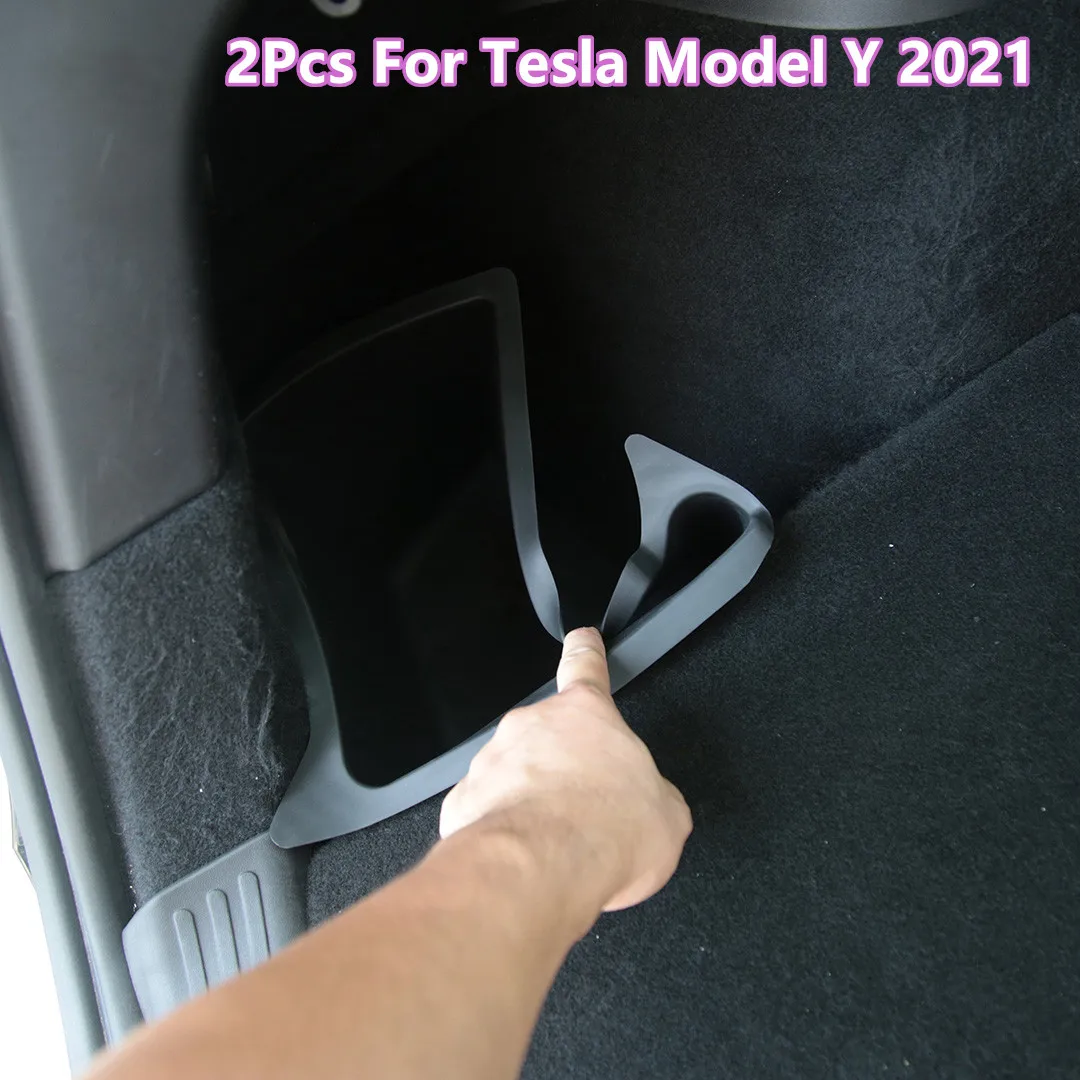 Yeni Tesla Modeli Y 2020 2021 Sol + Sağ Gövde Yan Gizli saklama kutusu Organize Araba Aksesuarları