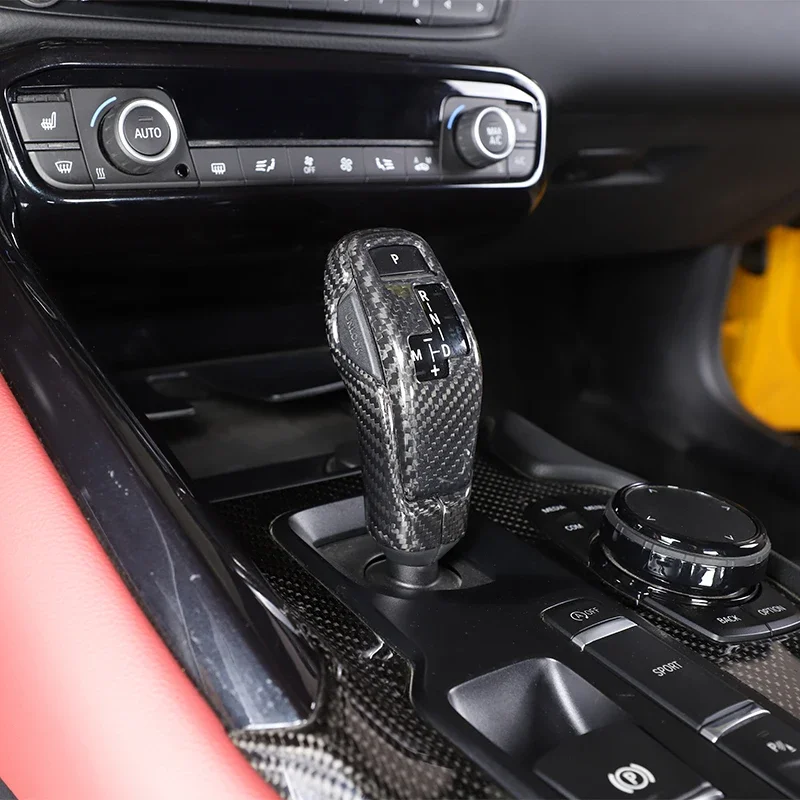 Gerçek Karbon Fiber Kiti Araba Merkezi Kontrol vites paneli Kapak Toyota Supra 2019-2024 için İç ve Dış Aksesuarlar LHD 34 Set