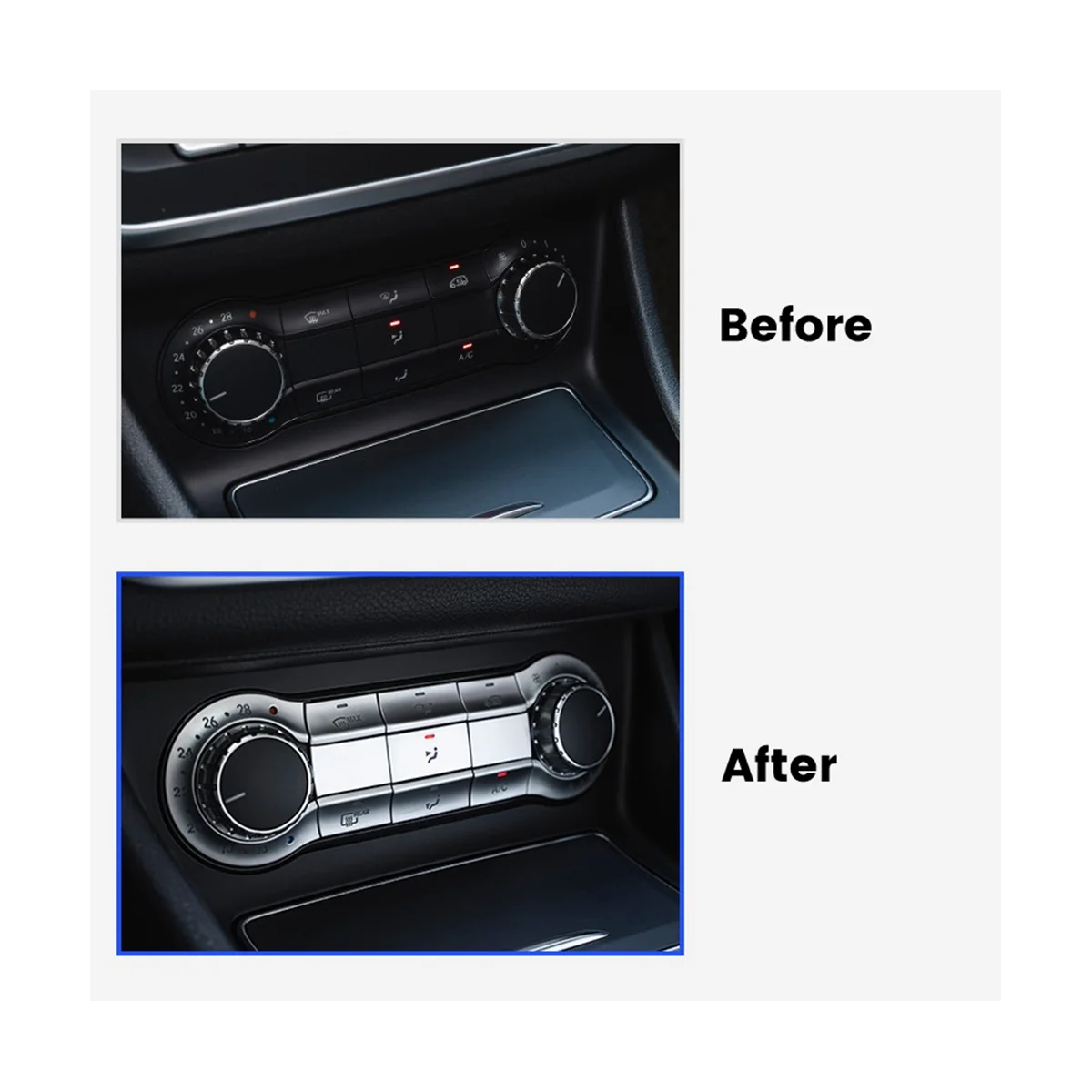 Araba Merkezi Konsol Klima Düğmesi Sticker Trim için Mercedes Benz CLA C117 GLA X156 a B Sınıfı W176 W246