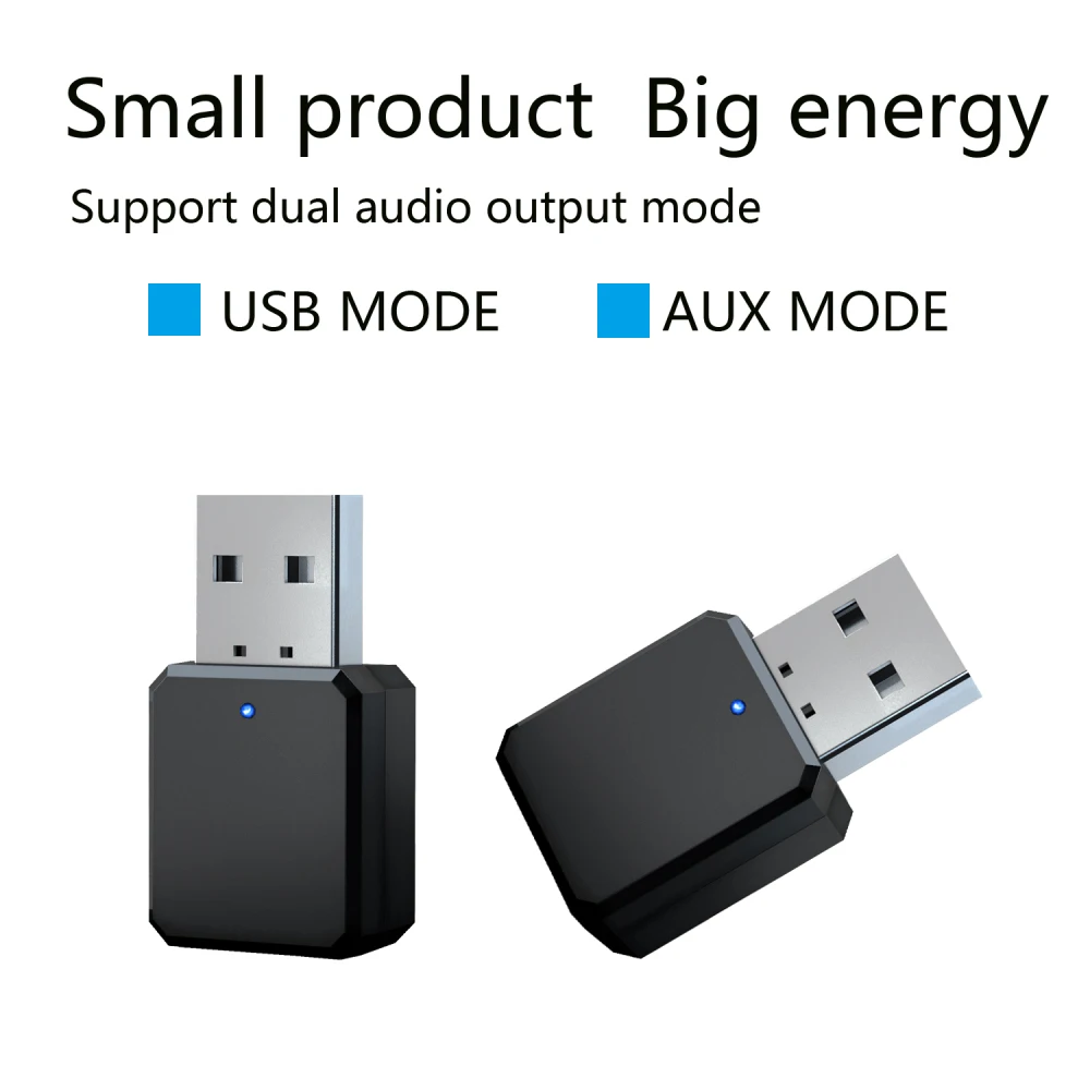 1 ~ 5 ADET bluetooth uyumlu 5.1 Ses Alıcısı Çift Çıkışlı AUX USB Stereo Araba Eller Serbest Çağrı Dahili mikrofon YENİ