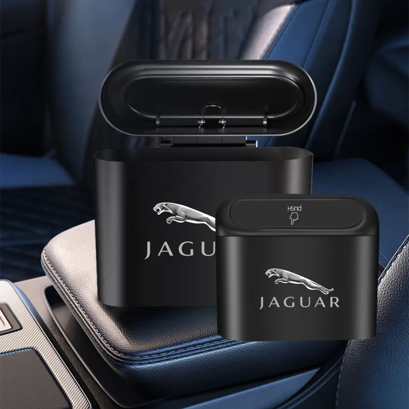 Asılı araba çöp kutusu ABS Kare Presleme çöp kutusu Oto İç Jaguar XF için 250 X Tipi F Pace Xj X351 Xe S-T Araba Aksesuarları