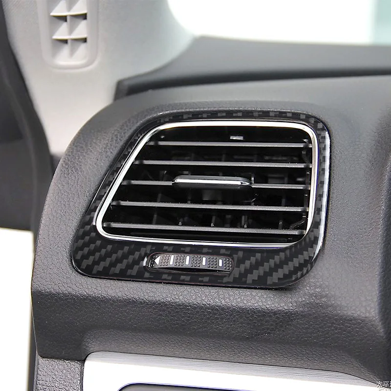 Konsol Klima Çıkış Vent Paneli Çerçeve Trim Volkswagen Scirocco İçin (Mk3) 2009-2016 Karbon Fiber İç Araba Aksesuarları