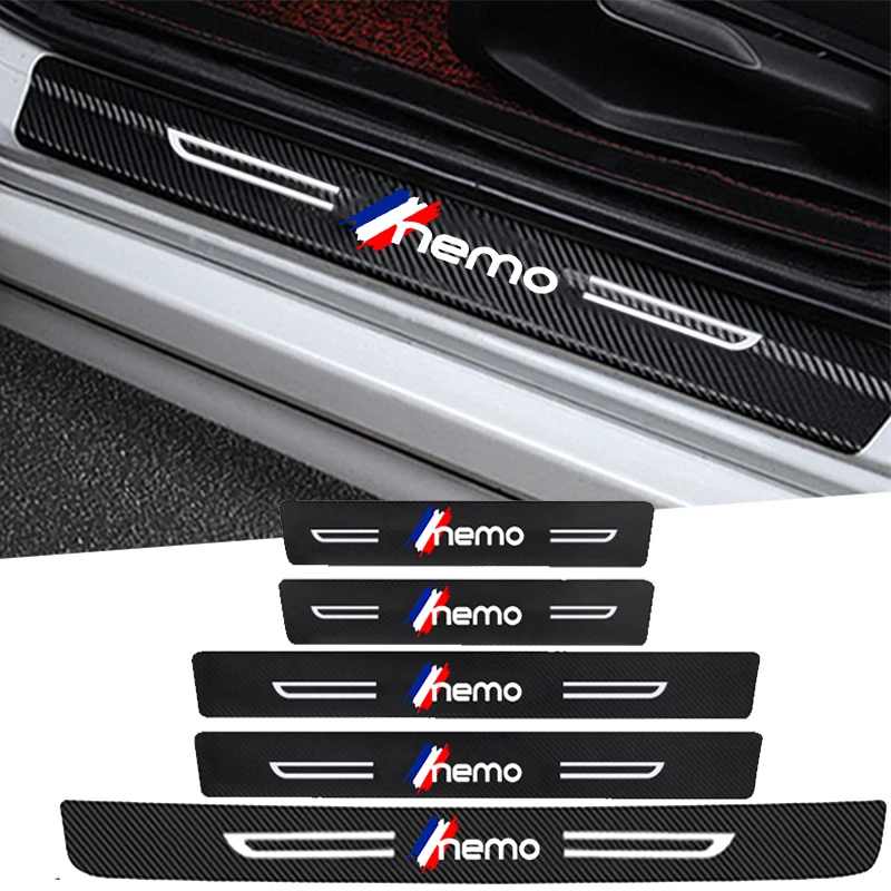 Karbon Fiber Otomatik Eşik Anti Scratch Sticker Çıkartmaları Citroen NEMO Logo Araba Bagaj Kapağı Kapı Eşiği Koruyucu Şerit İç