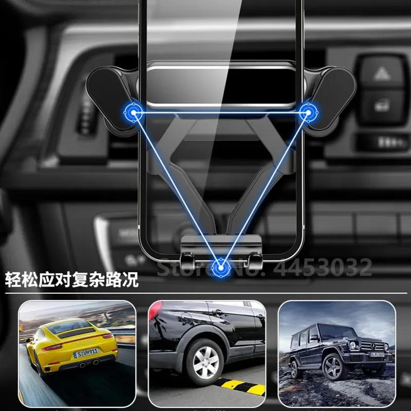Yerçekimi Araç telefon tutucu Volvo XC60 S90 V90 XC90 XC40 Hava Firar sabitleme kıskacı Cep telefon standı GPS Desteği Aksesuarları