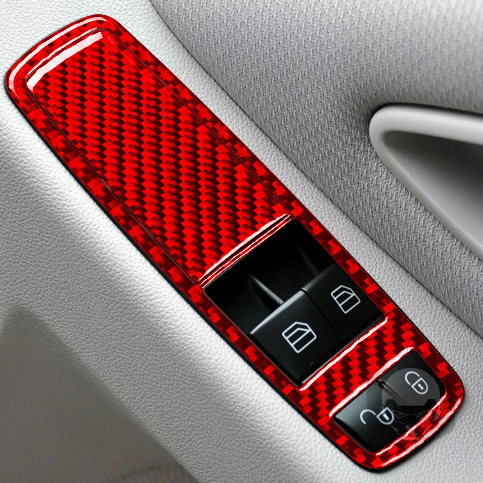 Benz B Sınıfı için W245 2005-2011 Aksesuarları Karbon Fiber Araba İç Pencere Kontrol Kaldırma Paneli Takım Sticker Dekorasyon