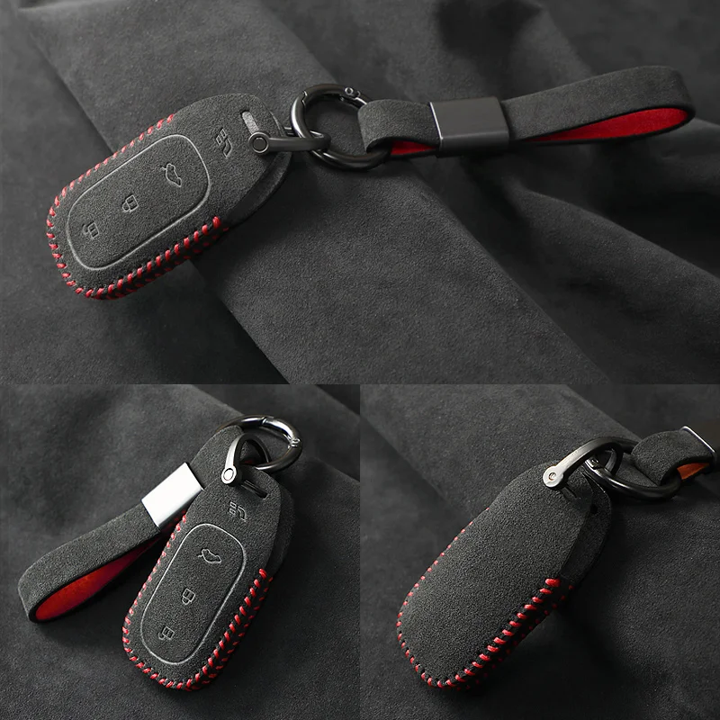Uygun Alcantara için Ideal BİR anahtar kutu süet her şey dahil anti-kayıp koruma kapağı anahtar paneli koruma çantası high-end