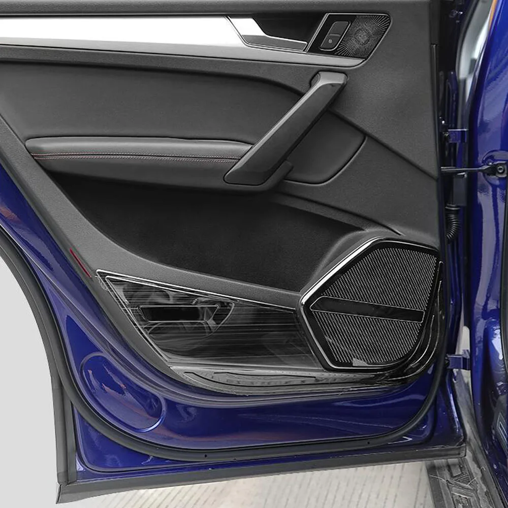 Araba İç Kapı Anti-Kick Paneli Kapak İçin Audi Q5 Q5L 2018 2019 2020 2021 2022 2023 Dekorasyon Trim Sticker İç Aksesuarları