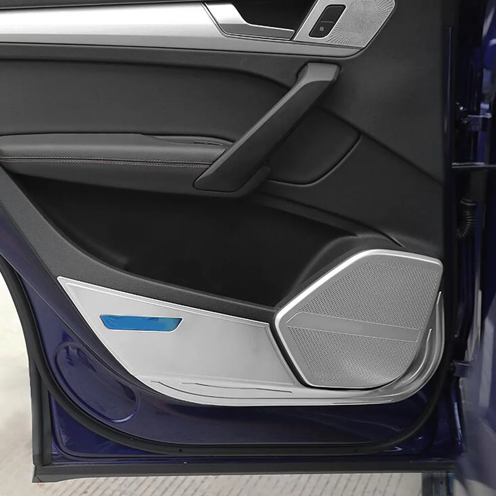 Araba İç Kapı Anti-Kick Paneli Kapak İçin Audi Q5 Q5L 2018 2019 2020 2021 2022 2023 Dekorasyon Trim Sticker İç Aksesuarları