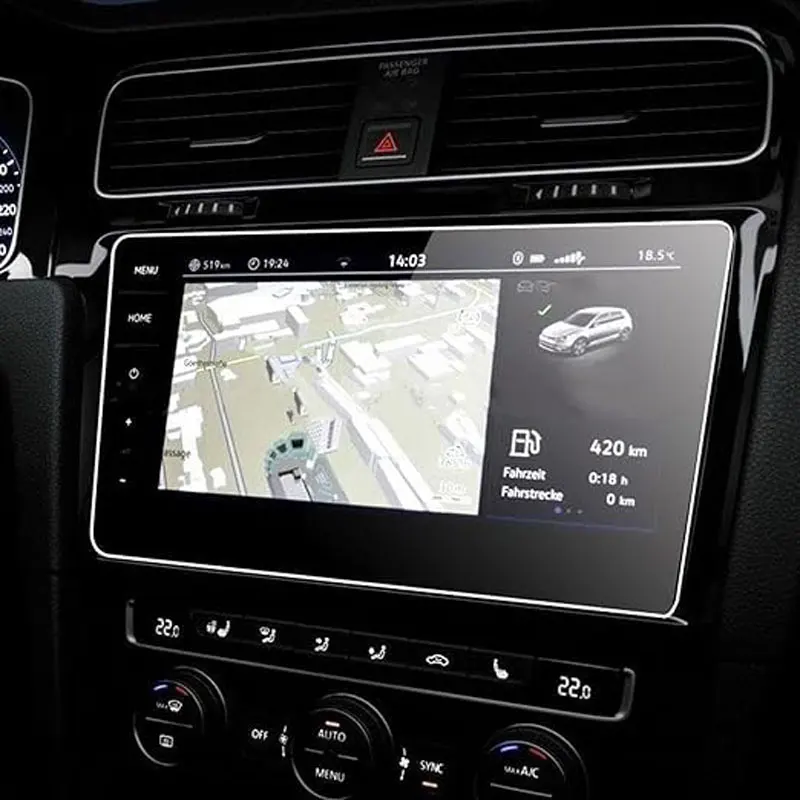 Volkswagen Golf 7 için GTI GTE GTD 9.2 İnç Araba radyo GPS Navigasyon İç Aksesuarları Temperli Cam ekran koruyucu Film