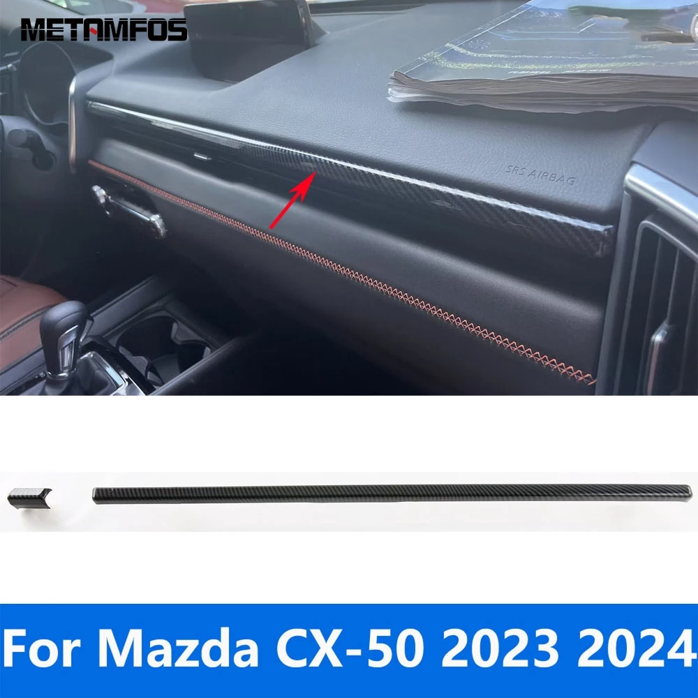 Mazda için CX - 50 CX50 2023 2024 Karbon Fiber Merkezi Konsol Pano Paneli Kapak Kalıp Trim İç Aksesuarları Araba Styling