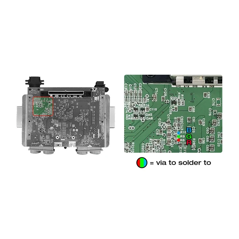 N64 RGB MOD+RGB Kablosu N64 NTSC Konsolları RGB Modülü Çip Nintendo 64 NTSC Modifiye RGB Çıkış Modülü Dayanıklı Kullanımı Kolay