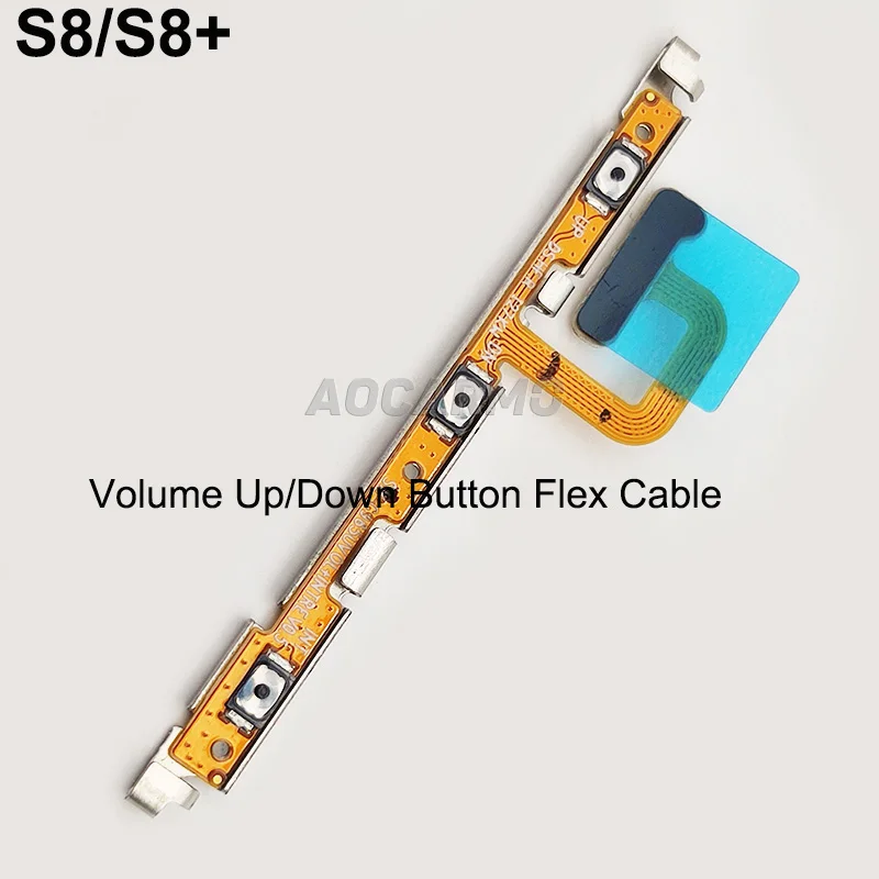 Aocarmo Güç Açık/Kapalı Ses Yukarı/Aşağı Düğmesi Flex Kablo Yedek Parçaları Samsung Galaxy S8/S8+ S8Plus G950 G955