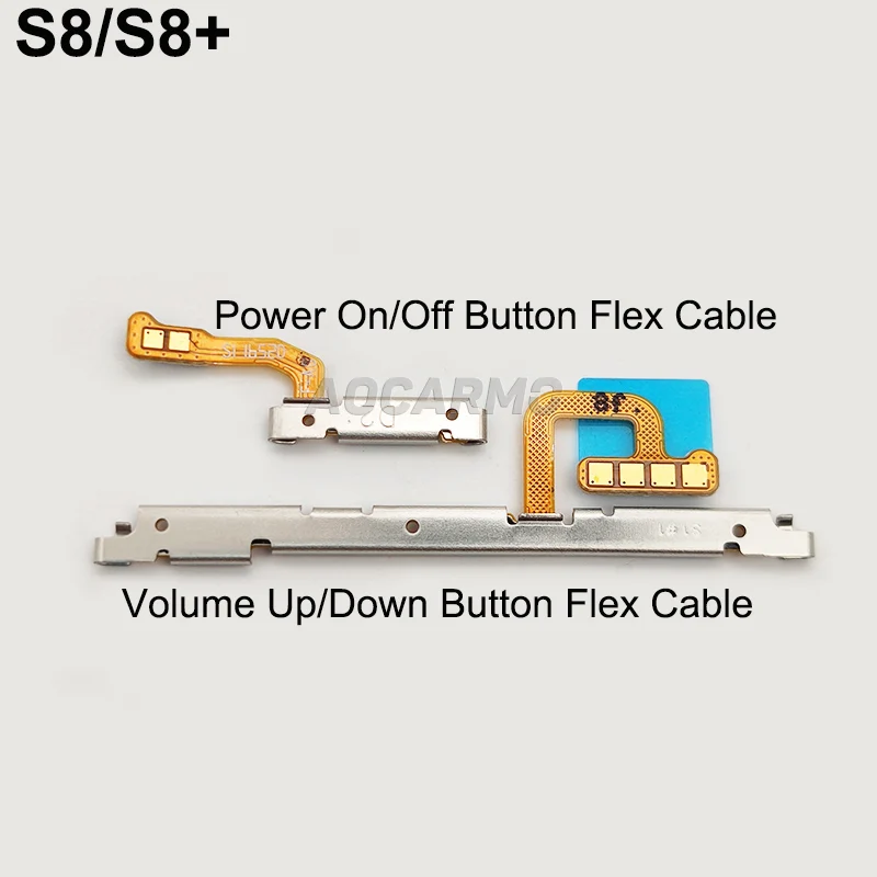 Aocarmo Güç Açık/Kapalı Ses Yukarı/Aşağı Düğmesi Flex Kablo Yedek Parçaları Samsung Galaxy S8/S8+ S8Plus G950 G955
