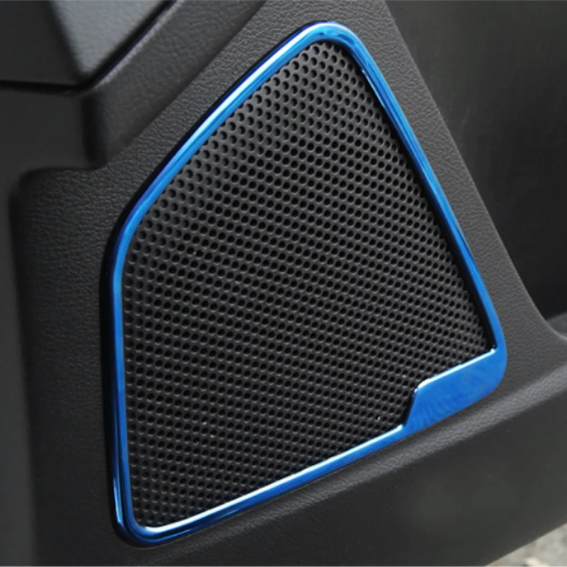 4 adet / Paslanmaz çelik İç Kapı Hoparlör Ses Ses Çerçeve Halka Kalıplama Garnitür Kapak Trim için Ford Focus 3 4 MK3 MK4 2012-2017
