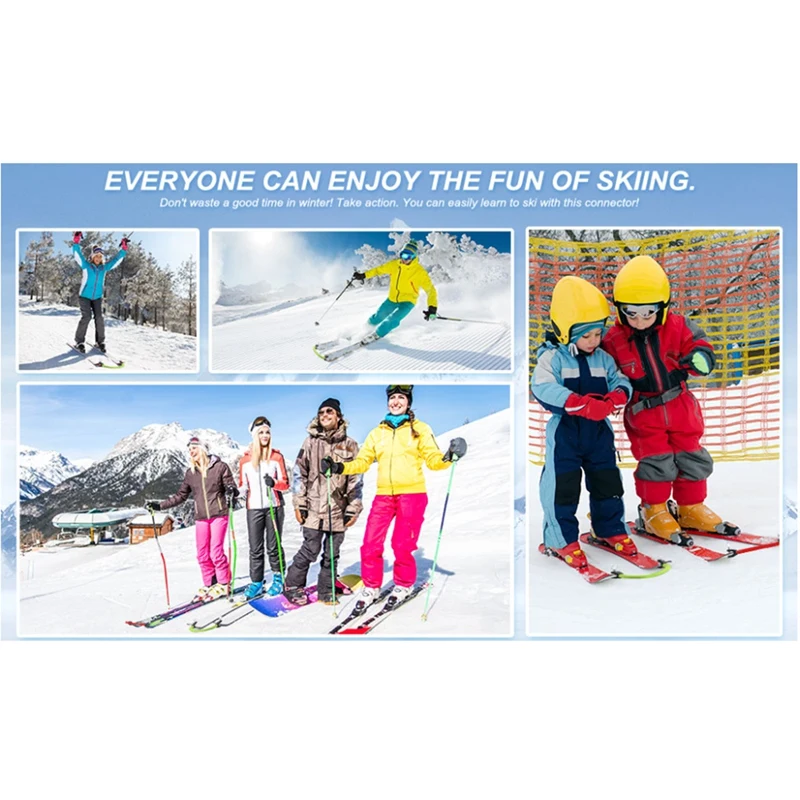 4 Adet Kayak Ucu Konektörü Eğitmen Kayak Eğitim Yardımları Kolay Kama Kar Kayak Eğitim Araçları Acemi İçin Kayak Eğitimi