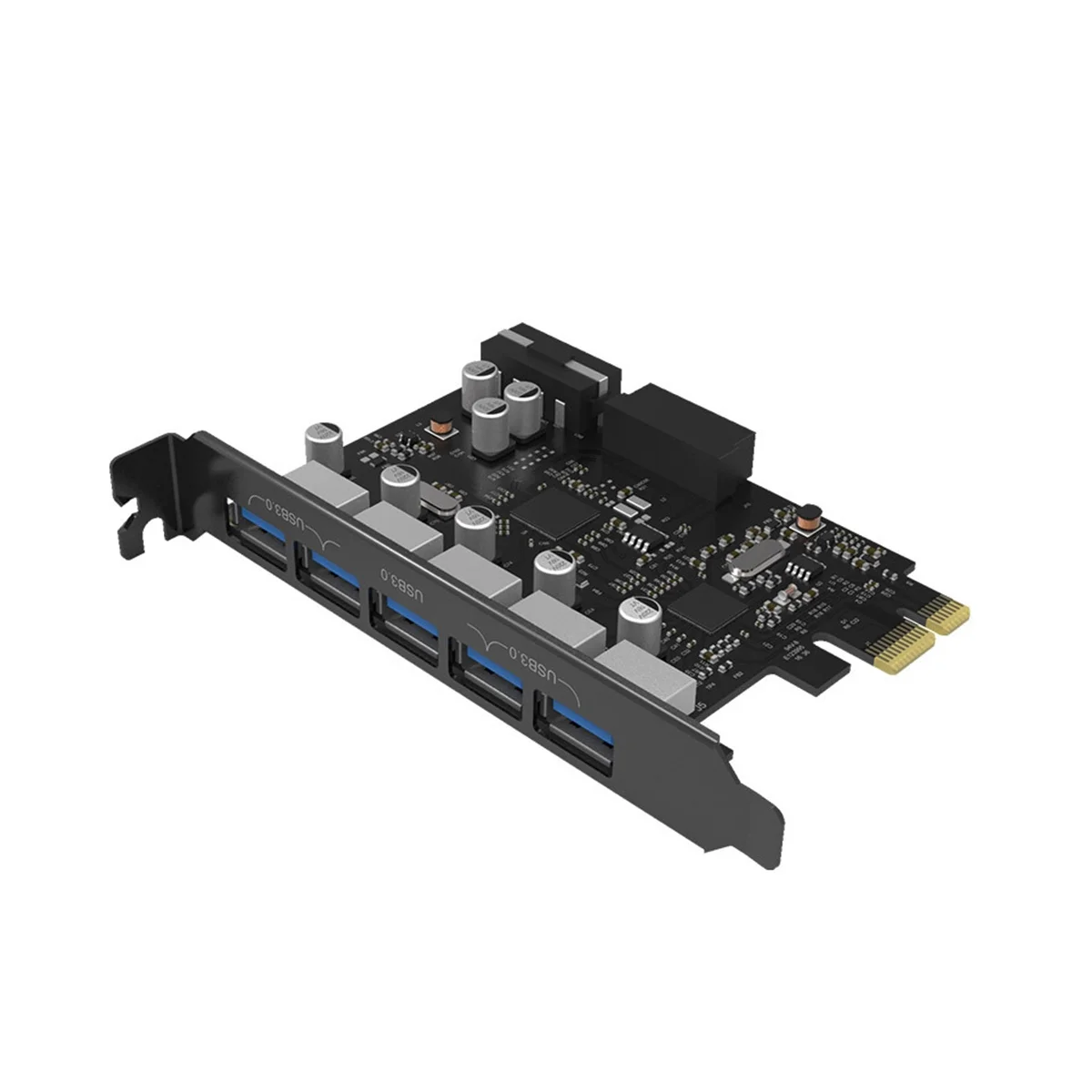 USB3.0 PCI Adaptörü 5 Port USB3. 0 Genişletme Kartı Yüksek Hızlı Aktarım PCI-E masaüstü bilgisayar Genişletme Kartı