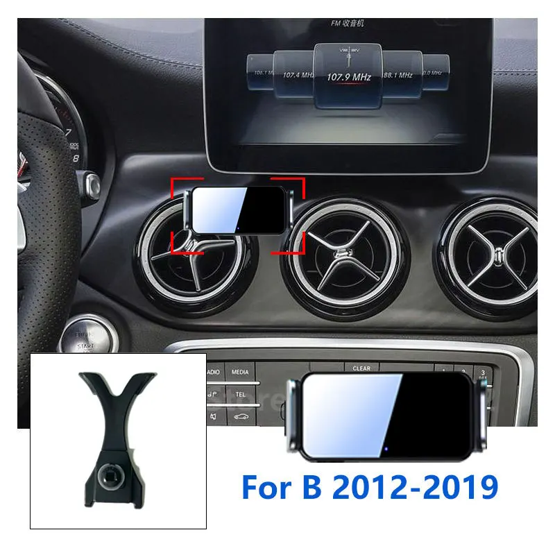 Otomatik Sıkma araba cep telefonu tutacağı Mercedes Benz B İçin W247 W246 Sabit Taban Dönebilen Braketi Aksesuarları 2012-2020