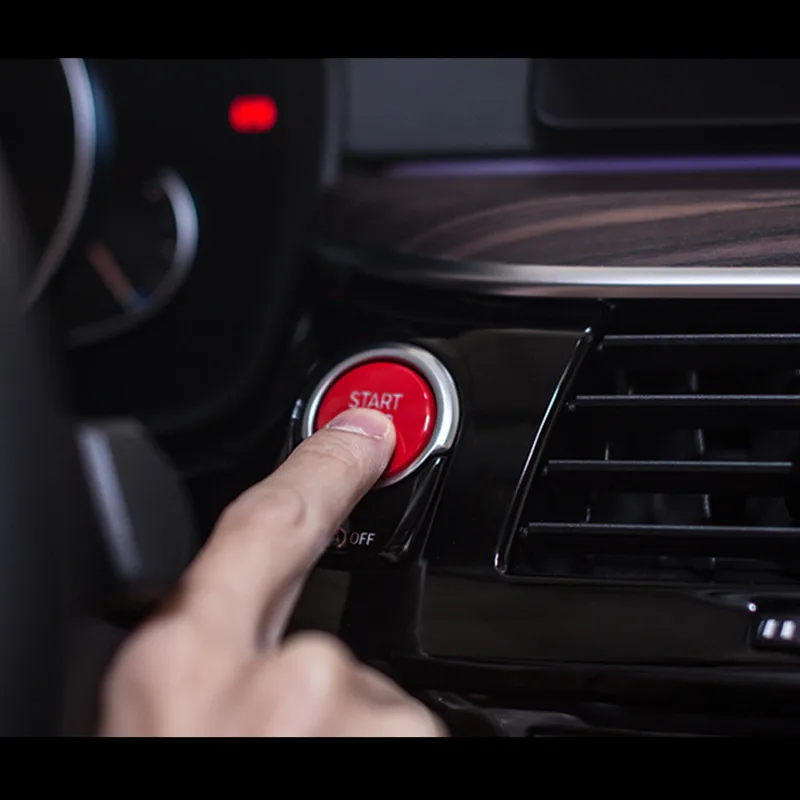 Konsol Motor Çalıştırma Durdurma Anahtarı düğme kapağı BMW 5 serisi İçin G30 G38 528 530li 2018 2019 Anahtar Ateşleme Güç Basma Düğmeler Dekor