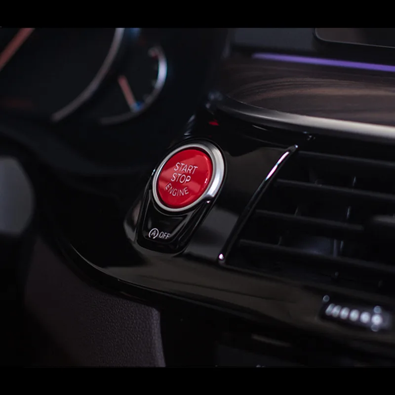 Konsol Motor Çalıştırma Durdurma Anahtarı düğme kapağı BMW 5 serisi İçin G30 G38 528 530li 2018 2019 Anahtar Ateşleme Güç Basma Düğmeler Dekor