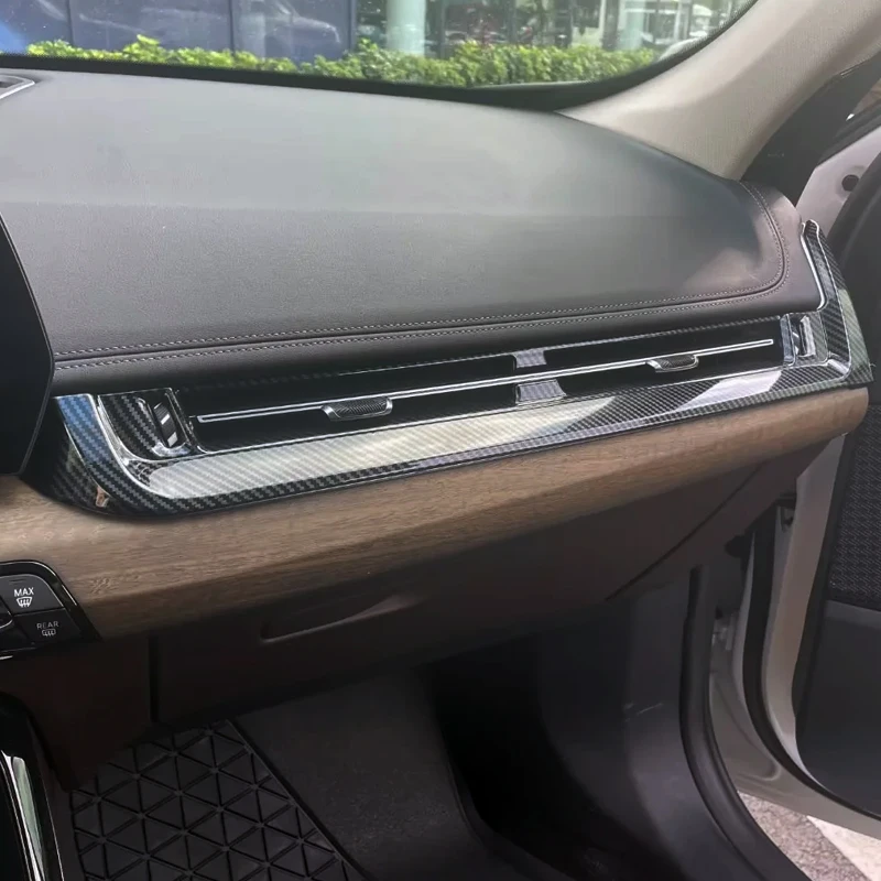 BMW için X1 İX1 U10 U11 2023-24 ABS Karbon Fiber Araba Merkezi Kontrol Hava Çıkış Dekoratif Çerçeve Sticker Araba İç Aksesuarları