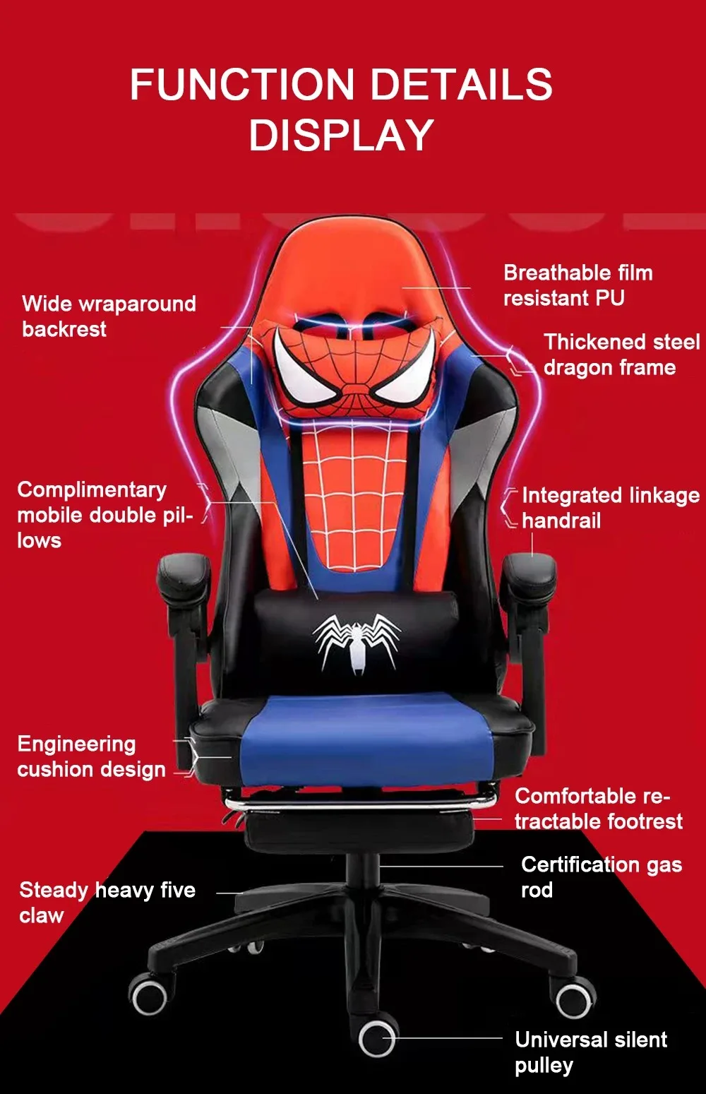 2024 Yeni oyun sandalyesi Yüksek Kaliteli bilgisayar sandalyesi Masaj Ofis Oyun Döner Döner Yönetici Kaldırma Döner Sandalye