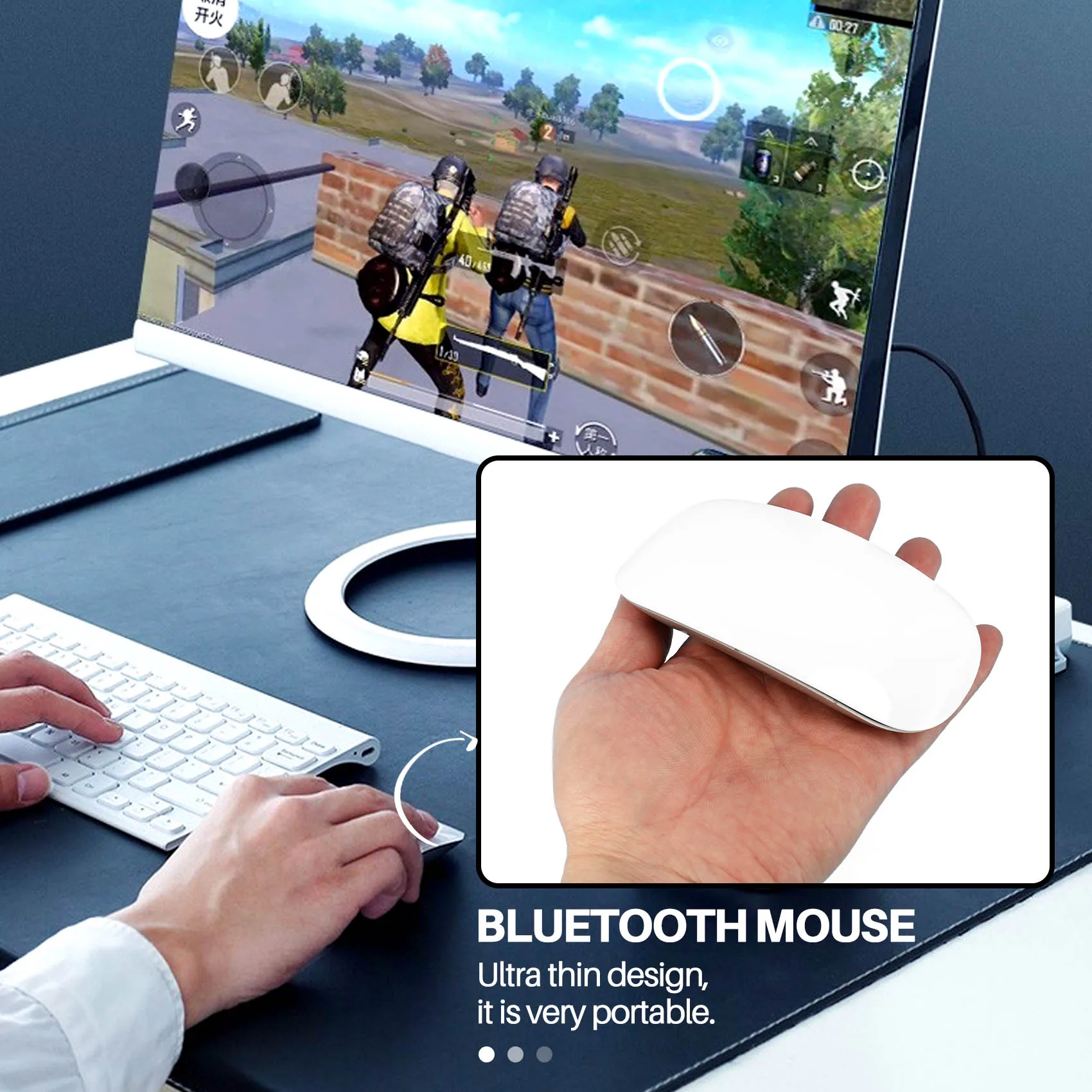 Bluetooth Kablosuz Sihirli Fare Sessiz Bilgisayar Fare İnce Ergonomik PC Fareler Apple Macbook için