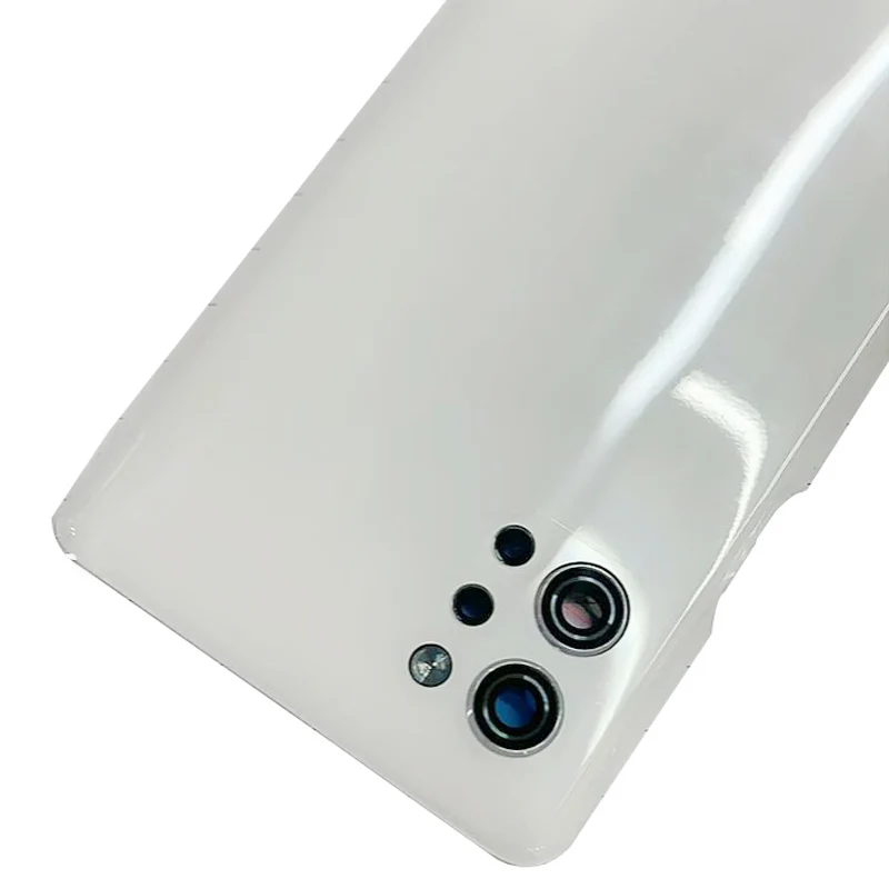 Pil Kapağı Arka Kapı Konut Case Arka LG Q92 5G Pil Kapağı Kamera Çerçeve Lens ile Logo Onarım Parçaları