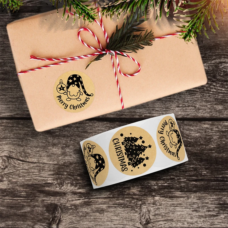 Noel hediyesi Çıkartmalar Dekoratif Sızdırmazlık Sticker Merry Christmas Etiketleri Noel Çıkartmaları Hediye Sarma Noel Etiketleri